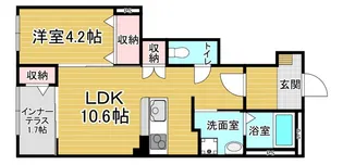 「Confort Hamasyo」【102号室】の間取り