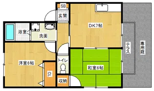 「プランドール葉室A棟」【1階】の間取り