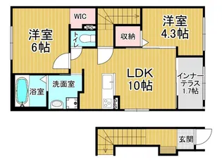 「プルメリア」【205号室】の間取り