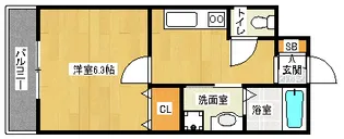 「フォルジェ嵐山」【2階】の間取り