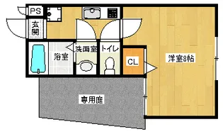 「フラッティ堀川高辻」【106号室】の間取り