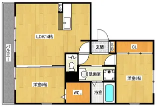 「ルナヌーブ」【103号室】の間取り