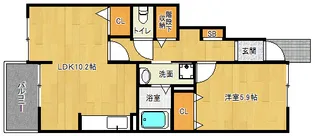 「ファミール木幡」【1階】の間取り