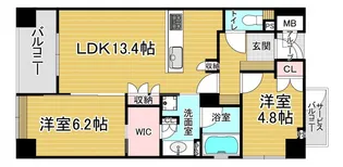 「ブランズ京都烏丸御池」【601号室】の間取り