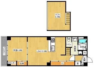 「More河原町Ⅱ」【5階】の間取り