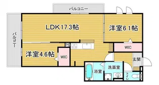 「リベルテ四条梅津」【1階】の間取り