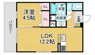 「vogue京都桂」【105号室】の間取り