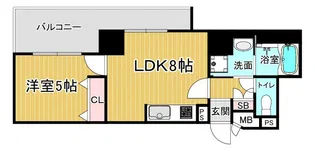 「サンクチュアリ山科三条」【3階】の間取り