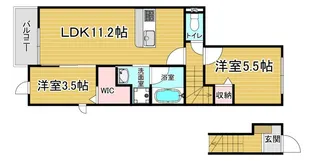 「コティ コルミオ」【2階】の間取り