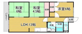 「グリーンスカイ藤」【7階】の間取り