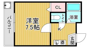 「メゾンヒラキ」【2-D号室】の間取り