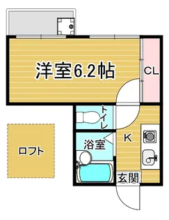 「パーパス紫竹」【3階】の間取り