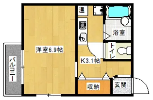 「ラ・シャンブル」【302号室】の間取り