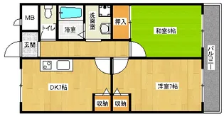 「ラコルレ川政」【4階】の間取り