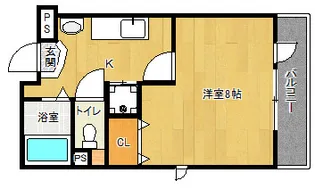 「グリーンヒル四条大宮」【4階】の間取り