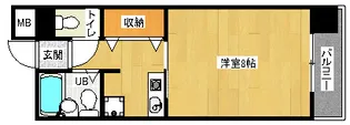 「ジュネス堀川」【4階】の間取り