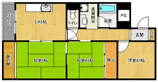 「コスモ星の子ハイツ」【401号室】の間取り