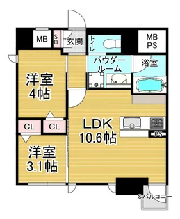 「STANDZ京都二条」【4階】の間取り
