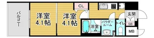 「アスヴェル京都西大路SOUTH」【405号室】の間取り