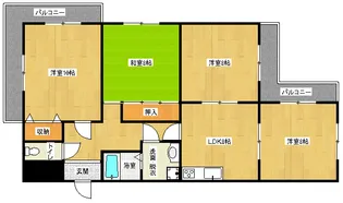 「レイジェンス大八木」【5階】の間取り