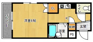 「サンリーベ衣笠」【4階】の間取り