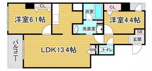 「Mare京都一条」【3階】の間取り