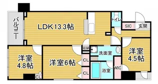 「Mare京都一条」【2階】の間取り