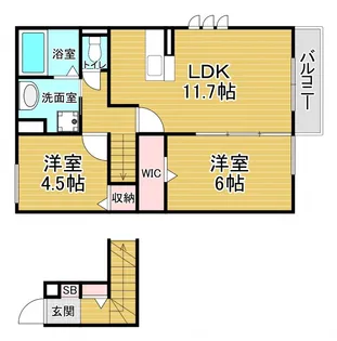 「Livra紫竹」【201号室】の間取り
