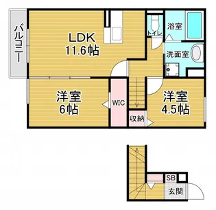 「Livra紫竹」【202号室】の間取り