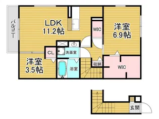 「Livra紫竹」【203号室】の間取り