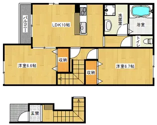 「SUN BRIDGE KARASAKI」【202号室】の間取り
