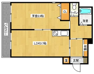 「ルミノーサ三条小川」【402号室】の間取り