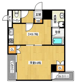 「グラシオン西陣」【407号室】の間取り