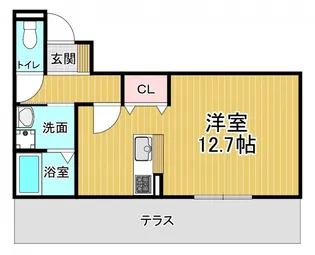「ベルテンポ東向日」【1階】の間取り