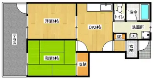 「カーサ西の丘」【108号室】の間取り