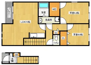「パル ゆうき」【2階】の間取り