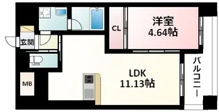 ノルデンハイム江坂【12階】の間取り