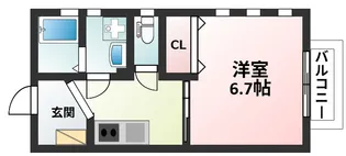 カーサエスコート【1階】の間取り