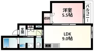 West Tail Wind【2階】の間取り