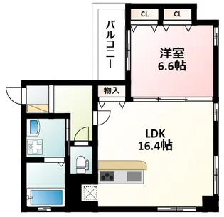 パルム新三国【402号室】の間取り