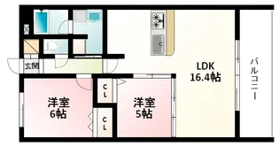 Welina江坂【6階】の間取り