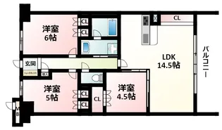 ルネ吹田江坂【9階】の間取り