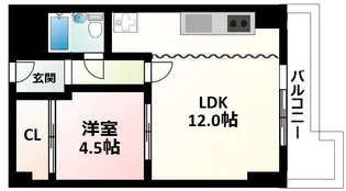 1LDKの間取り画像
