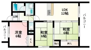 レシェンテ東三国【4階】の間取り
