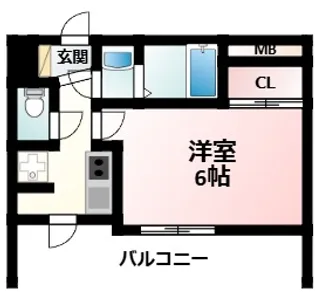 1Kの間取り画像
