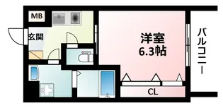 ウインズコート西中島【7階】の間取り