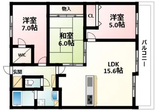 ペルル江坂ブランアージュ【15階】の間取り