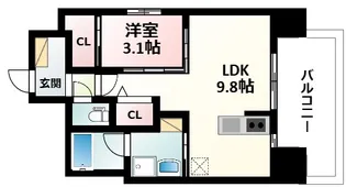 大阪府大阪市淀川区東三国5丁目【マンション】の間取り
