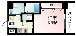 ウインズコート西中島【4階】の間取り