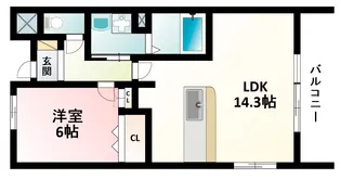 セノアタワー新大阪(旧グランルクレ新大阪)【7階】の間取り